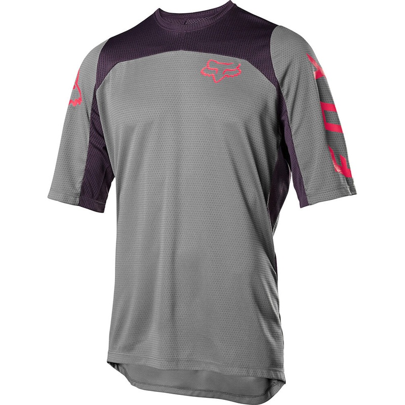 Fox Defend Short Sleeve Jersey - 2XL - Black - Text