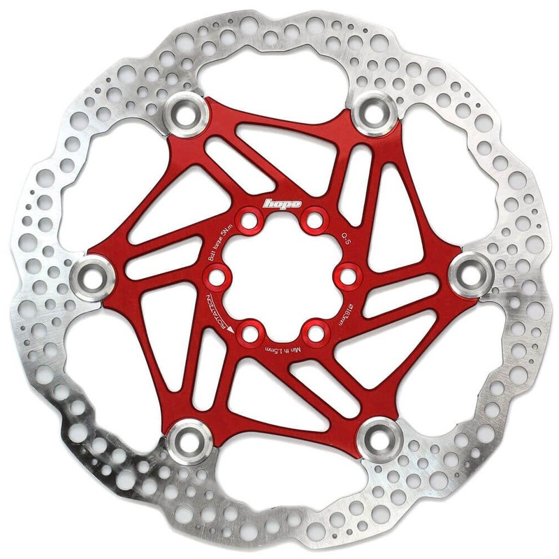 Hope Floating Disc Brake Rotor - Red - 160mm - 6 Bolt