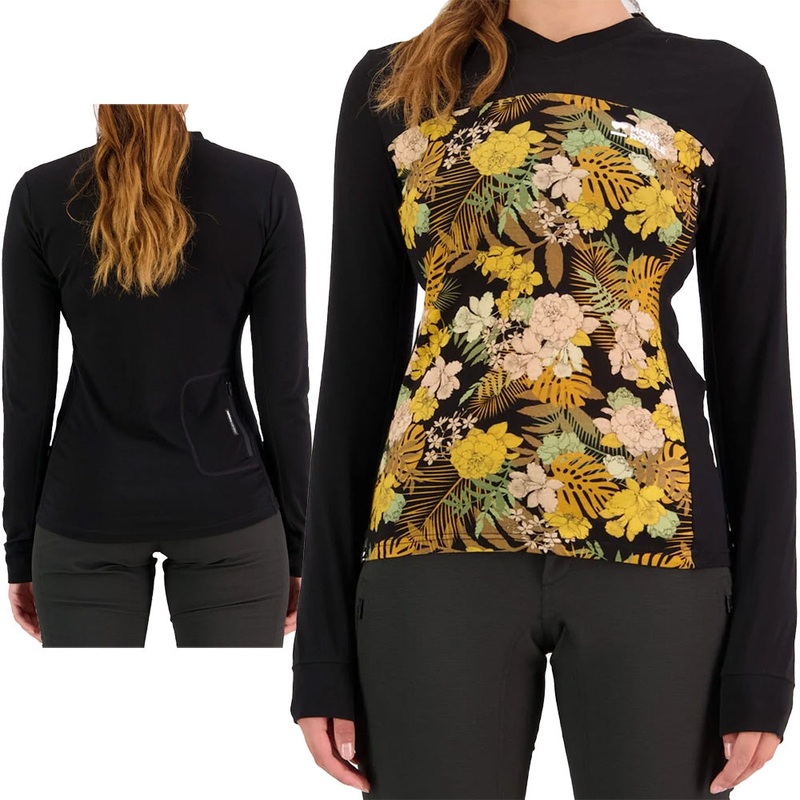 Mons Royale Redwood Enduro VLS Long Sleeve Women's Jersey - Women's L - Floral Camo