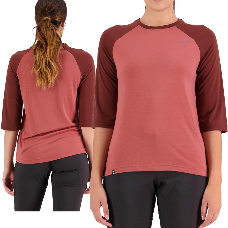 Mons Royale Tarn Merino Shift Raglan 3-4 Sleeve Women's Jersey - Women's XL - Slow Bake