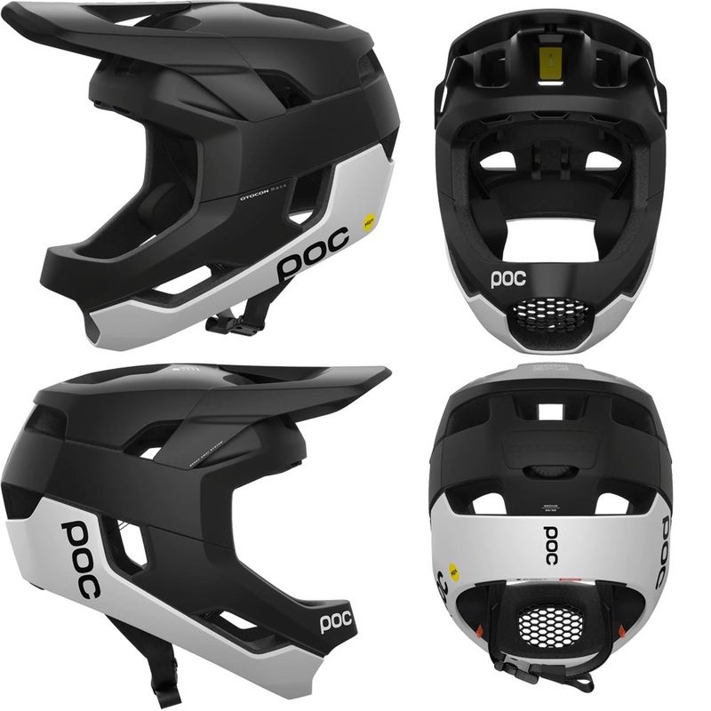 POC Otocon Race MIPS Helmet - M - Uranium Black - Hydrogen White Matte