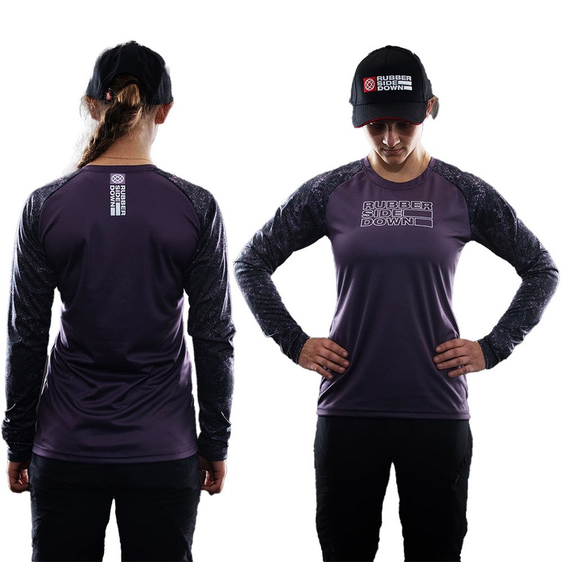 Rubber Side Down Women's Vapor Long Sleeve Jersey - Women's L - Plum Haze