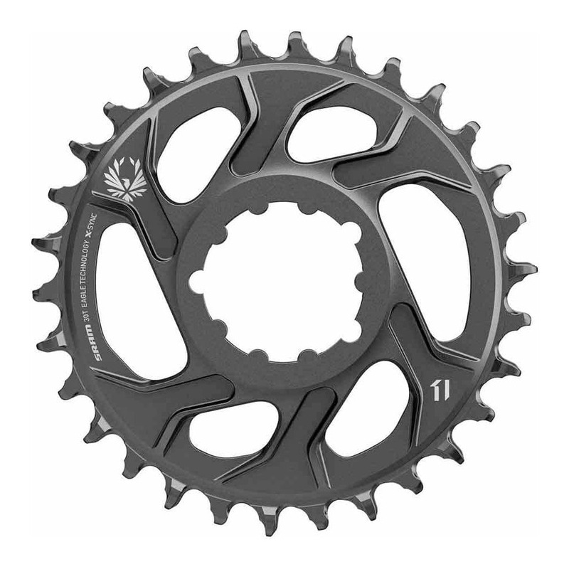 SRAM X-SYNC 2 12 Speed Direct Mount Chainring - SRAM Direct Mount - 6mm Non Boost - Round - Black - 34T