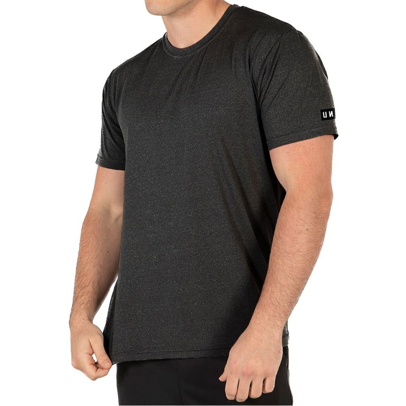 Unit Elite Flex Mens Short Sleeve Tech Tee - L - Char Heather