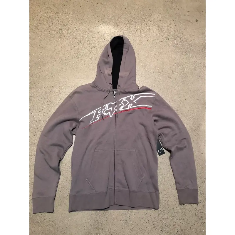 FOX RACING HOODIE SWEATSHIRT ELECORE ZIP FRONT FLEECE MEDIUM M GRAPH 04609-103-M