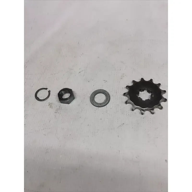 OEM GENUINE KAWASAKI 13 T TOOTH FRONT SPROCKET With Used RENTHAL 428 CHAIN