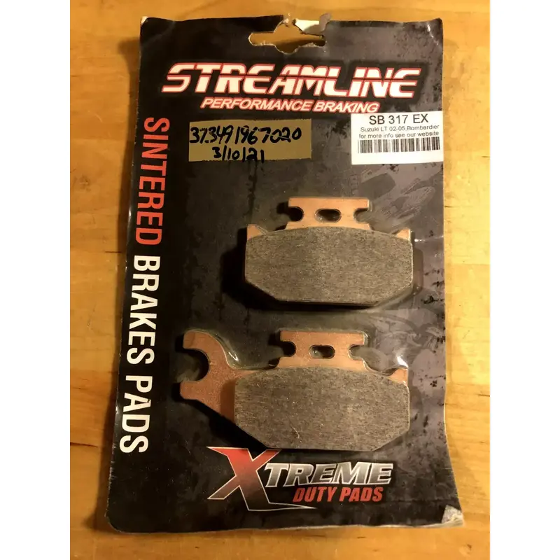 STREAMLINE EXTREME DUTY BRAKE PADS SB317EX BOMBARDIER DS650 MAVERICK OUTLANDER