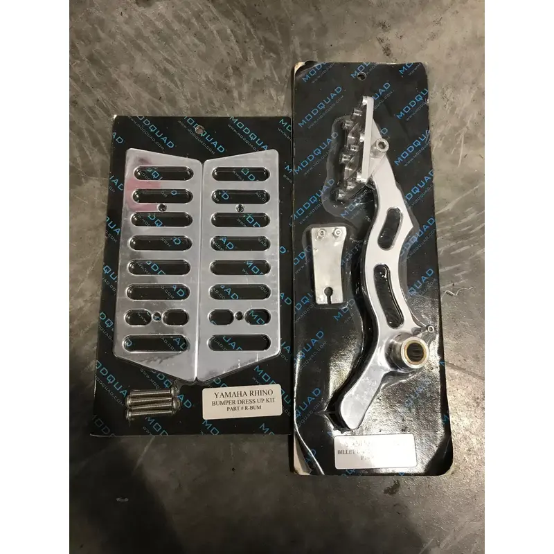 MODQUAD YAMAHA 450 660 700 RHINO BILLET GAS PEDAL & BUMPER TRIM KIT