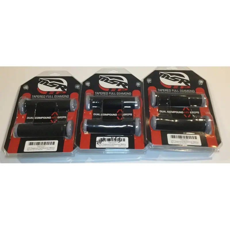 MSR HP RACING 3 PACKS HANDLEBAR HANDLE BAR GRIPS TAPERED FULL DIAMOND TRX450R