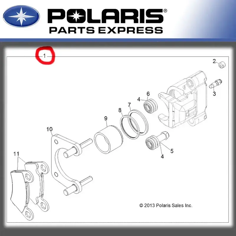 NEW GENUINE POLARIS BRUTUS RANGER REAR LH BRAKE CALIPER 1911944 NEW OEM