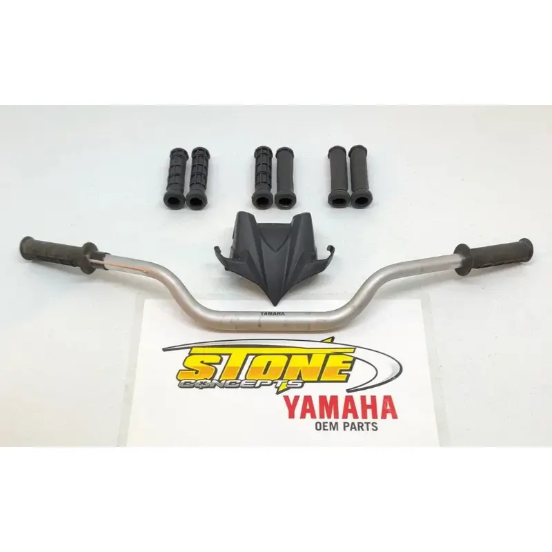 OEM Yamaha Silver 5D3-13 Handlebars 1 1/8" Handle Bars Fatbars Fat Bars   Grips