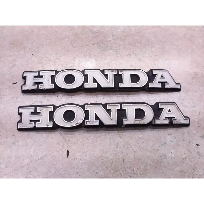 Honda 350 SL SL350 Moto Sport OEM Gas Fuel Tank Emblem Pair 1972 VTG ANX-B225