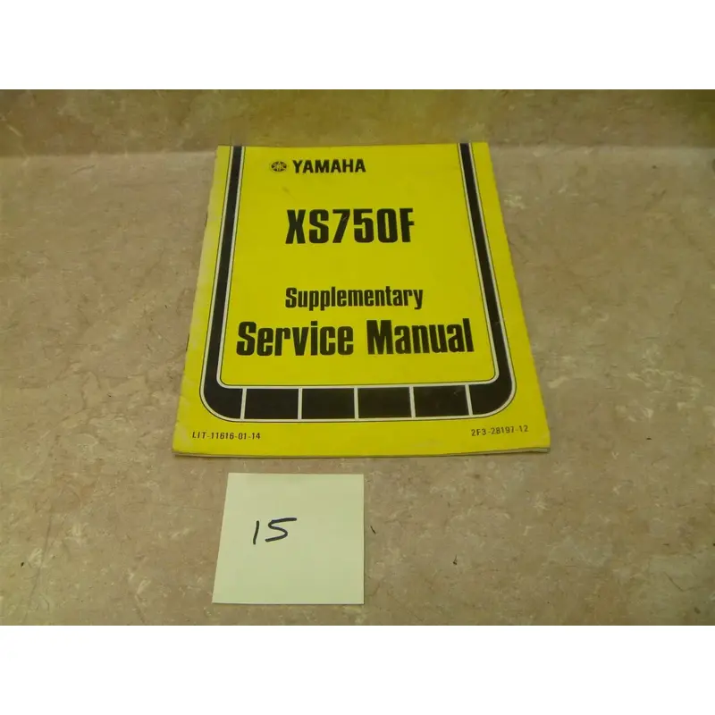 Yamaha 750 XS XF750-F Used Supplementary Service Manual 1979 #MAN15