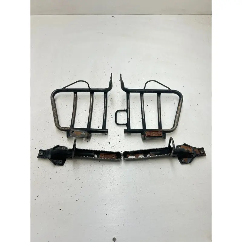 02 2002 Kawasaki Bayou 220 KLF220 2x4 OEM Foot Peg Footpegs Well Heel Guard