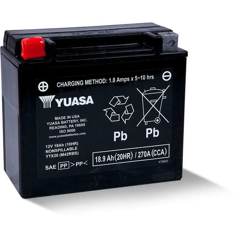 YUASA BATTERY YTX20 SEALED FACTORY ACTIVATED