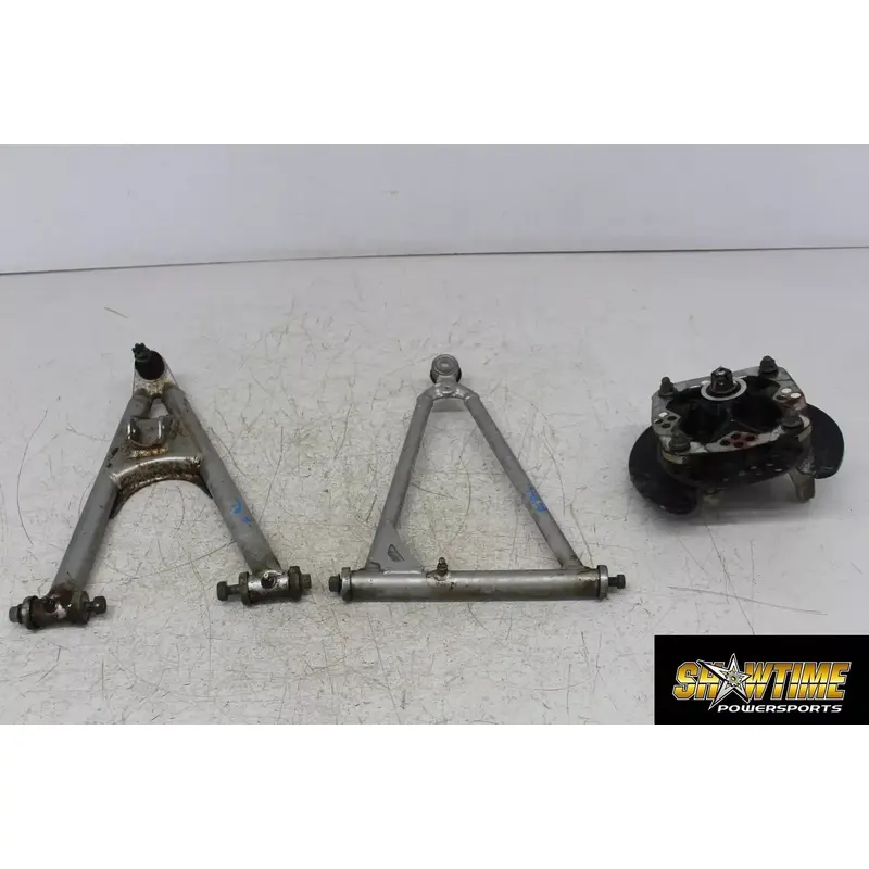 01-05 YAMAHA RAPTOR 660R FRONT LOWER UPPER RIGHT CONTROL A ARMS W SPINDLE HUB