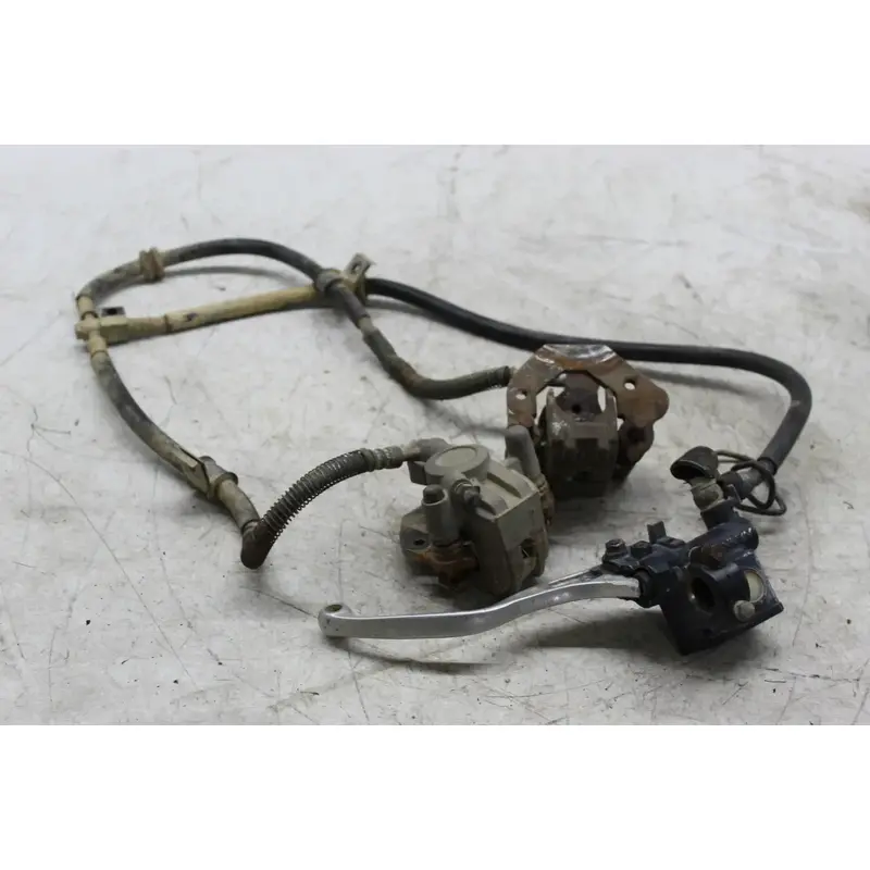 01 KAWASAKI MOJAVE 250 KSF250A RIGHT LEFT FRONT BRAKE CALIPER PAIR FRONT MASTER
