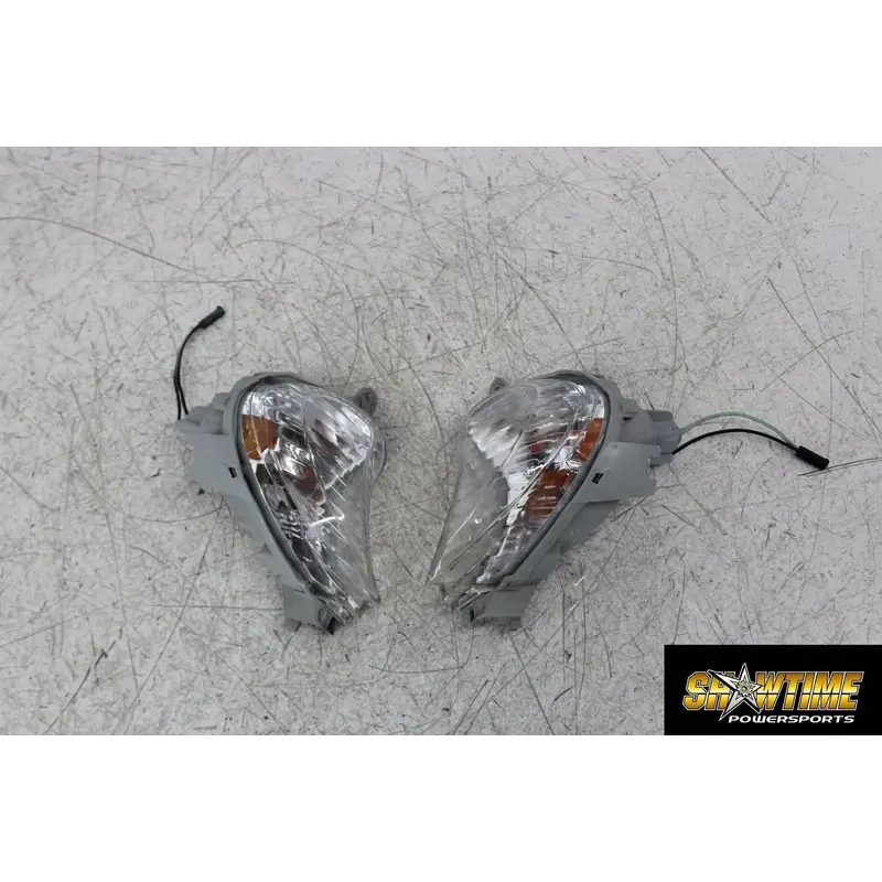 08-20 SUZUKI HAYABUSA GSX1300 FRONT LEFT RIGHT TURN SIGNALS LIGHT INDICATORS