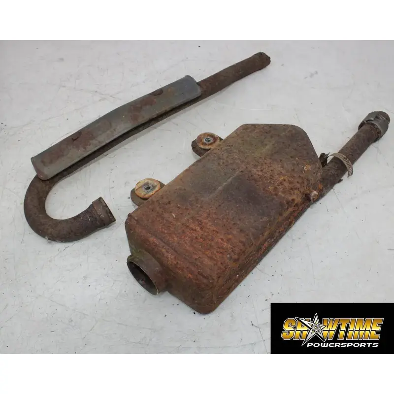 03 KAWASAKI BAYOU 250 KLF250A EXHAUST HEADER MUFFLER PIPE (SEE DESCP)