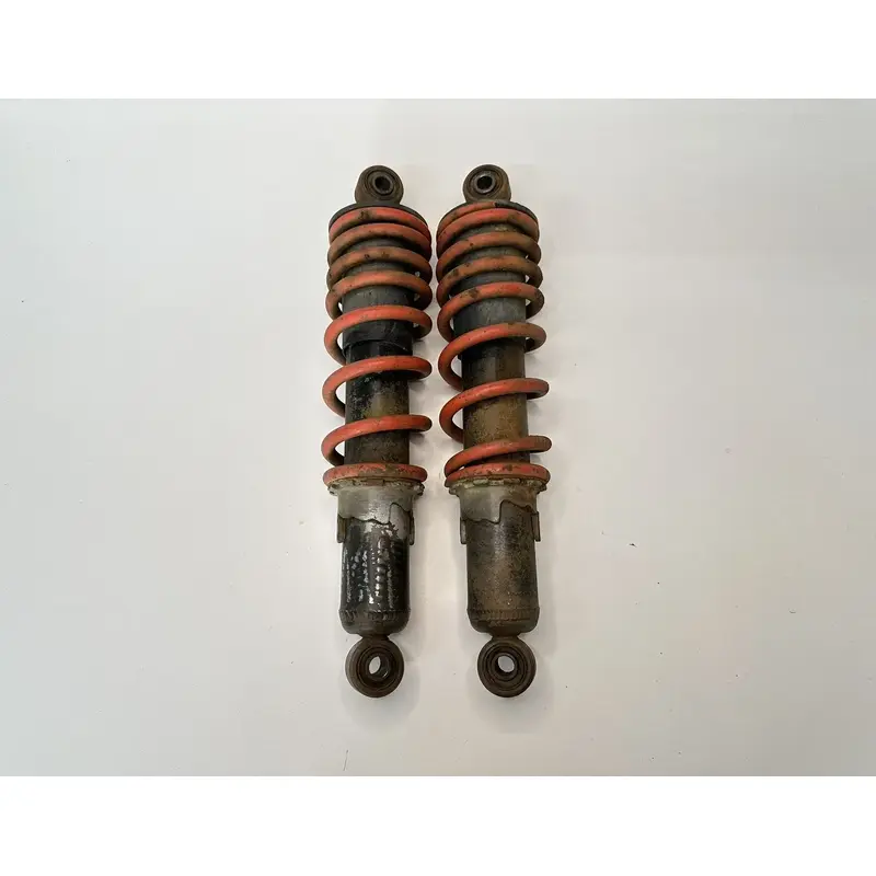 OEM 88-93 SUZUKI LT230E LT 230 QUADRUNNER ORANGE FRONT SHOCK SUSPENSION SET PAIR