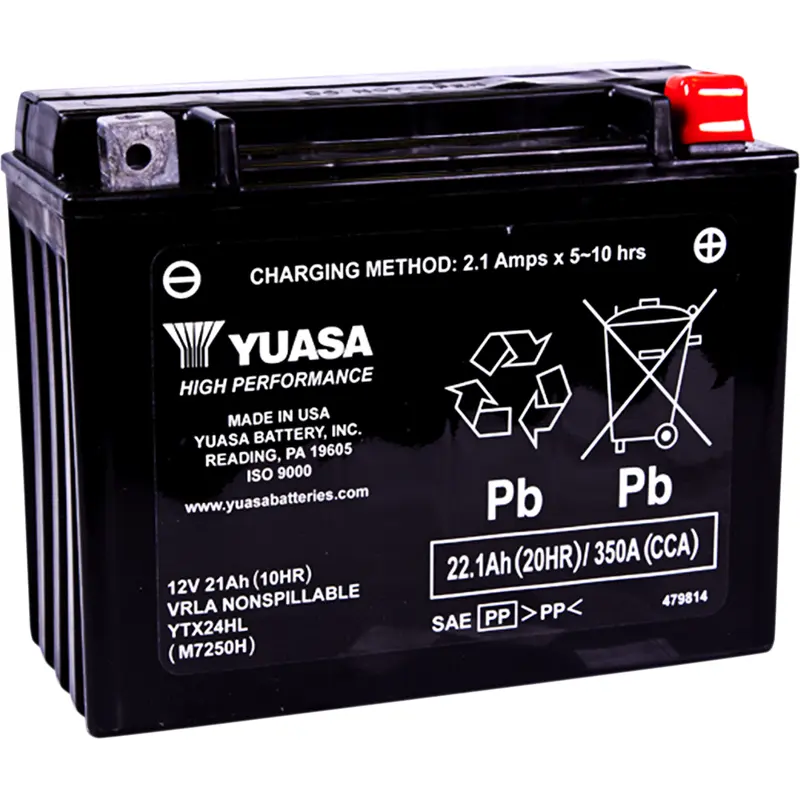 Yuasa YTX24HL Factory Activated AGM High Performance Battery