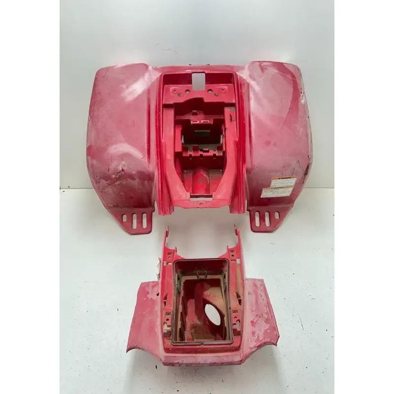 97 1997 Yamaha Moto 4 Badger YFM 80 OEM LOT Red Plastic Fender Fairing Body