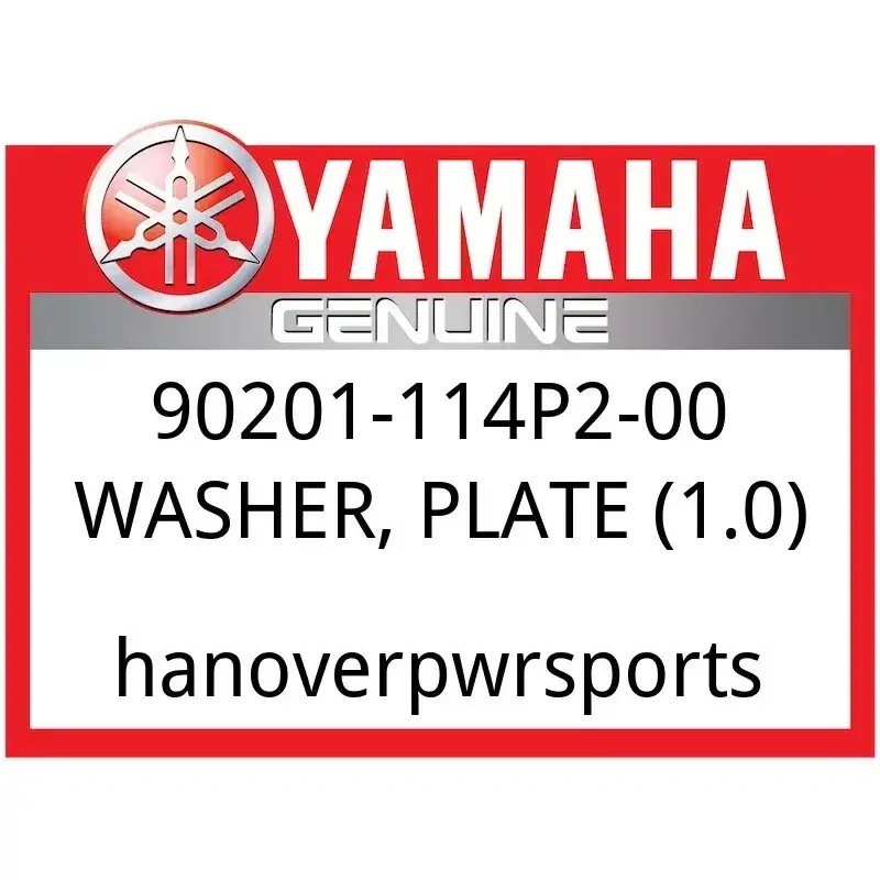 GENUINE OEM YAMAHA WASHER, PLATE (1.0)/ 90201-114P2-00
