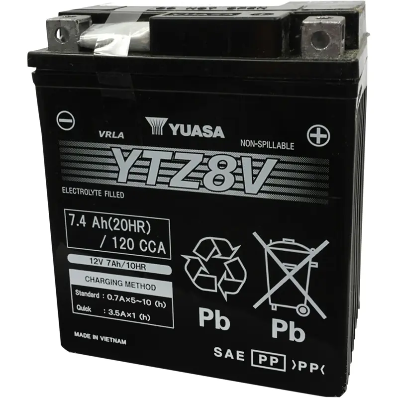 Yuasa AGM Battery - YTZ8V Kawasaki/Honda/Arctic Cat/Suzuki/Yamaha/Piaggio