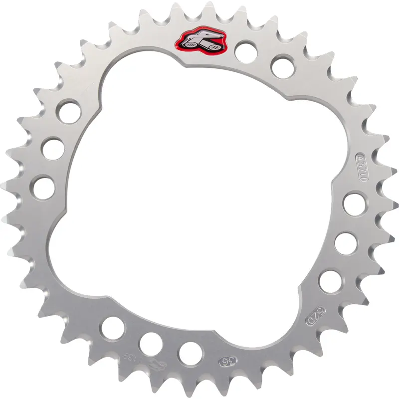 Renthal Rear Sprocket - Aluminum - 36 Tooth - Silver - Yamaha 36T