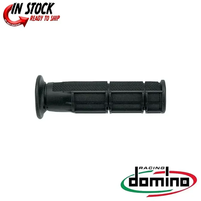 Domino Black Victor Half Waffle ATV Grips 0630-1553
