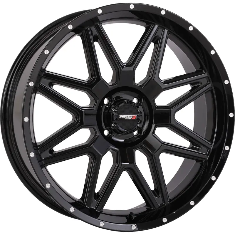 SYSTEM 3 ST7 WHEEL 20X7 4 3 ( 10MM) 4/110 GLOSS BLACK