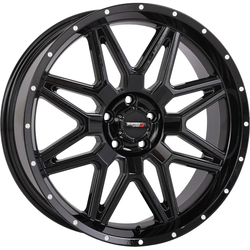SYSTEM 3 ST7 WHEEL 20X7 4 3 ( 10MM) 5/4.5 GLOSS BLACK