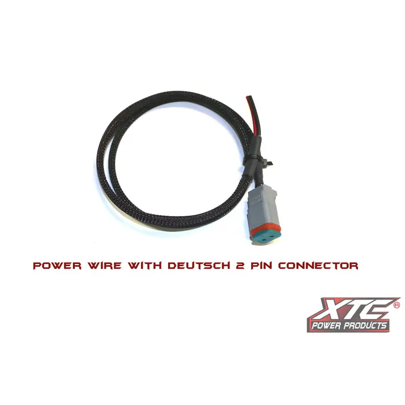 XTC POWER PRODUCTS 2' 18 GA. POWER WIRE TO 2 PIN DEUTSCH CONNECTOR