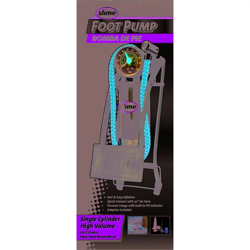 SLIME SINGLE CYLINDER FOOT PUMP