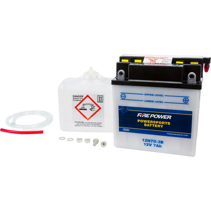 FIRE POWER BATTERY W/ACID 12N7D-3B 12V