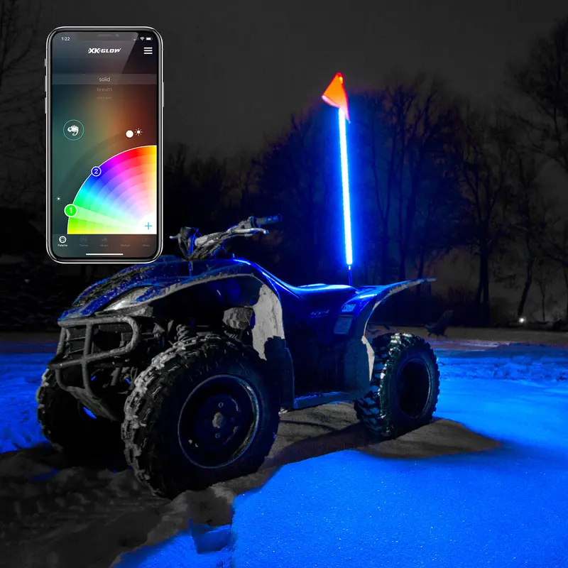 XK GLOW 2ND GEN 4' 1PC WHIP WITH XKCHROME CONTROLLER