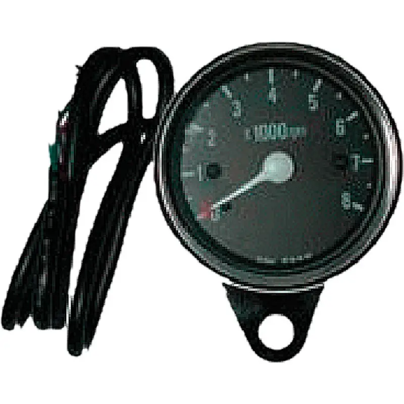 HARDDRIVE MINI 8000 RPM TACHOMETER BLACK FACE