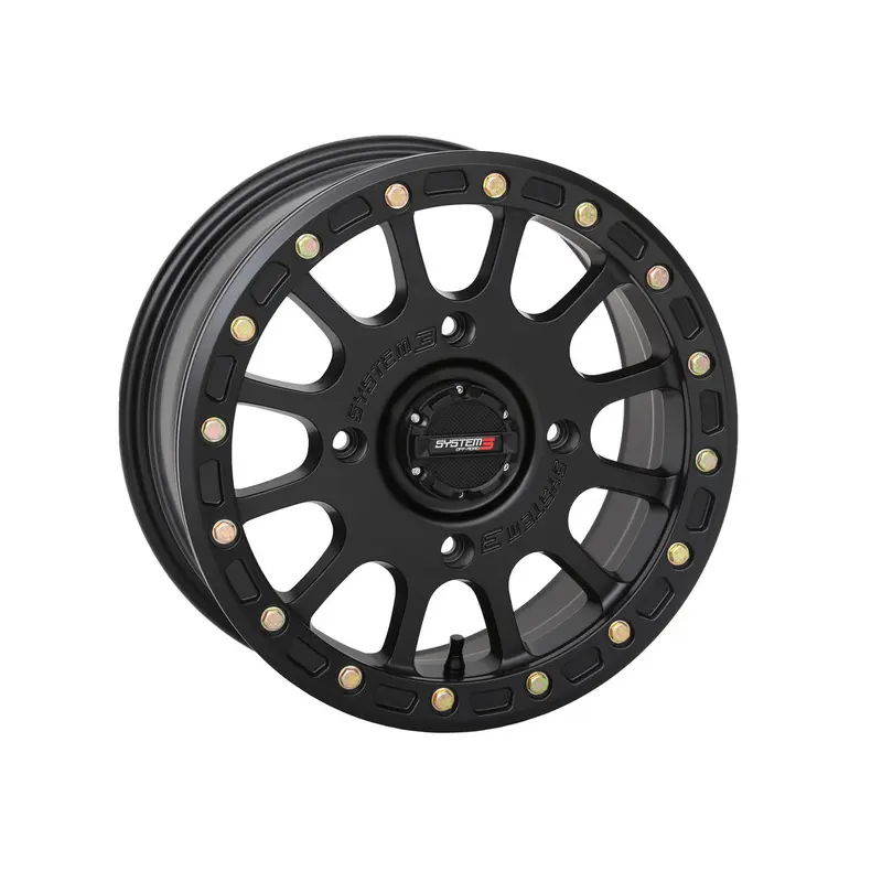 SYSTEM 3 SB5 BL WHEEL 15X10 5 5 (-5MM) 4/137 MATTE BLACK