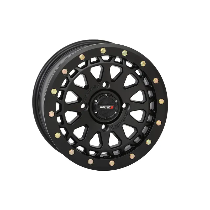 SYSTEM 3 SB6 BL WHEEL 15X7 5 2 ( 38MM) 4/137 MATTE BLACK