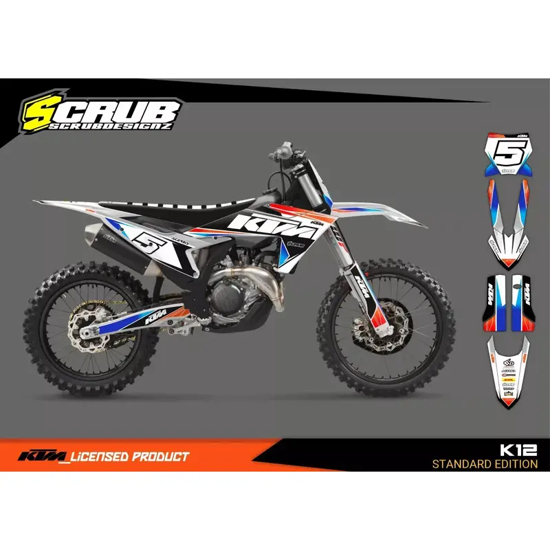 KTM Graphic SX SXF 2023 2024 125 250 300 350 450 Decals XC XCf SCRUB