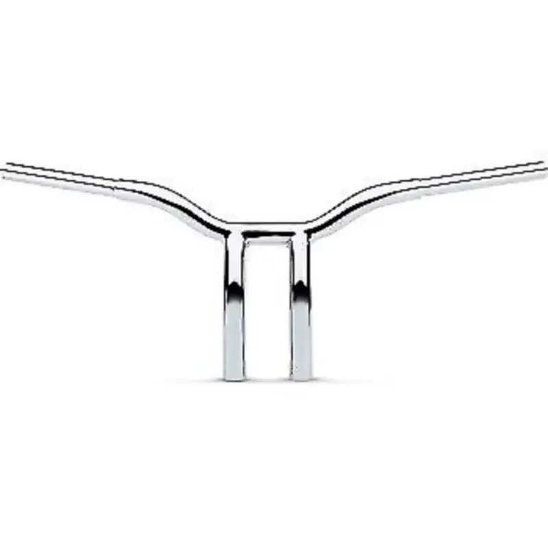 LA CHOPPERS Chrome 10" Kage Fighter Welded Bent-Riser Handlebars