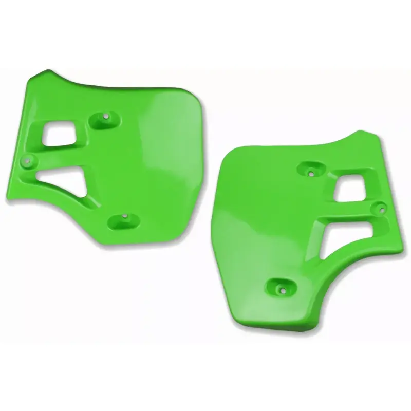 UFO Green Radiator Shroud Set for 1988-1989 KX250, 1988-2002KX500 KA02712026