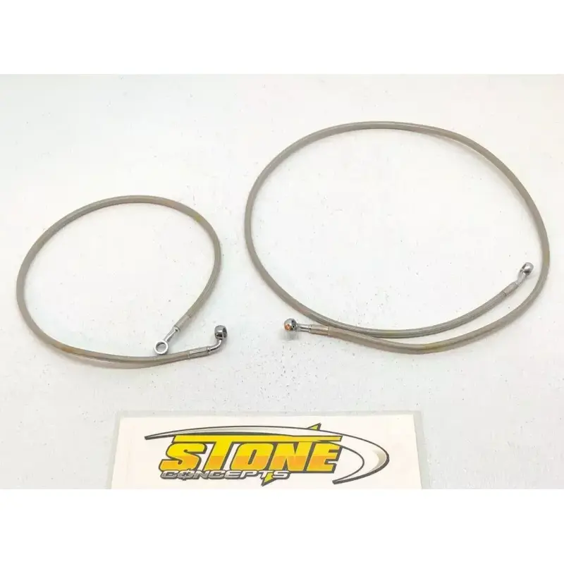 Streamline Steel Braided Clear Rear Brake Line Left Right  .5 CanAm Renegade XXC