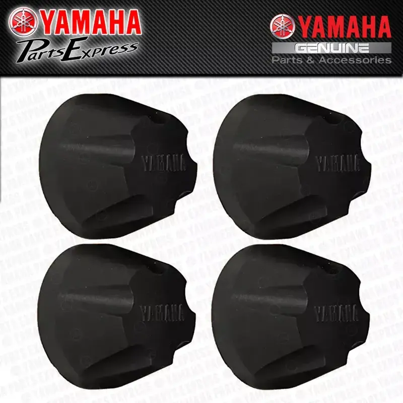 NEW YAMAHA MOTO-4 KODIAK BIG BEAR WOLVERINE CENTER WHEEL HUB CAP COVER 4 PACK