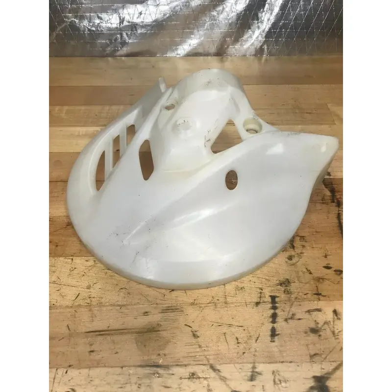 2013  CRF 450 Crf450r Front Brake Rotor Disc Guard Plastic White 2014 HONDA