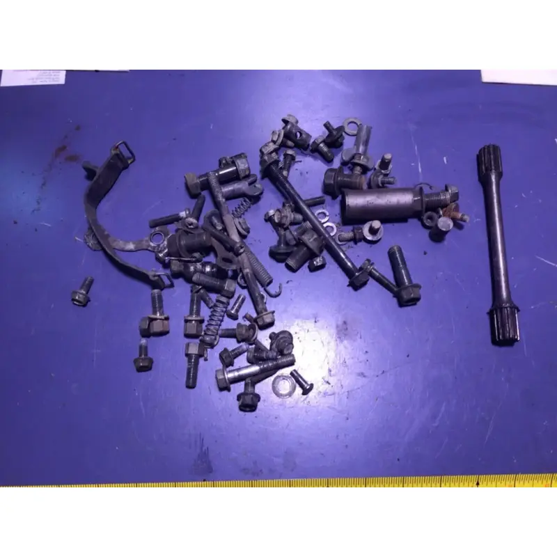 02-08 03 YAMAHA RAPTOR 80 misc engine chassis hardware bolts tank strap