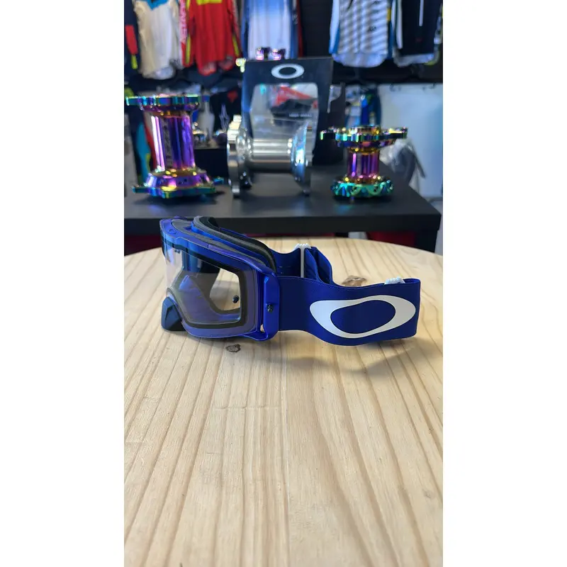 Oakley Front Line MX Goggles Moto Blue Strap w/ Clear lens 