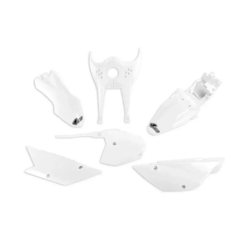 UFO White Plastic Kit for Kawasaki: KLX110 (2010-2024), KLX110L (2010-2024),