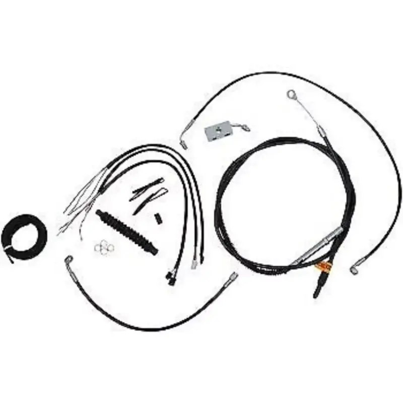 LA Choppers LA-8152KT2-13B Black Handlebar Cable/Brake Line Kit 12-14"Apes