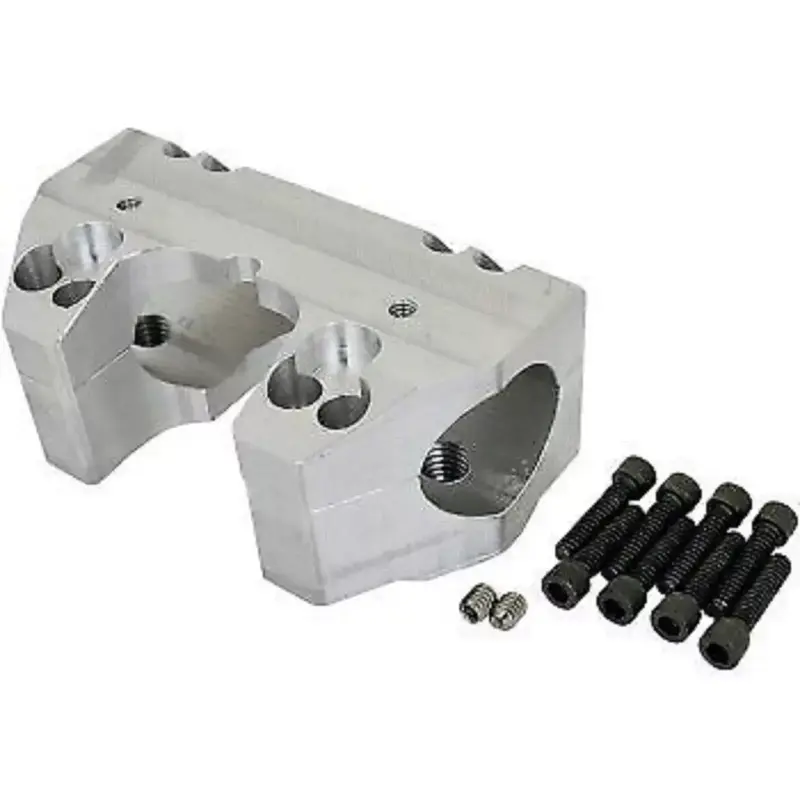 LA CHOPPERS Raw Handlebar Clamp Set for 1-1/2" Clamping
